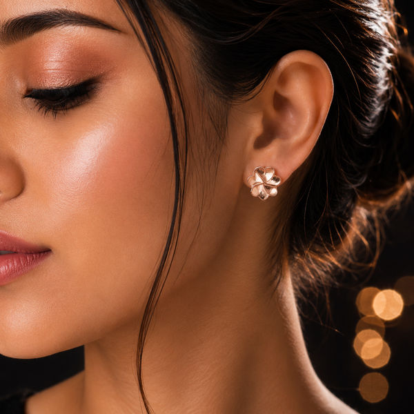 Flower two tone studs
